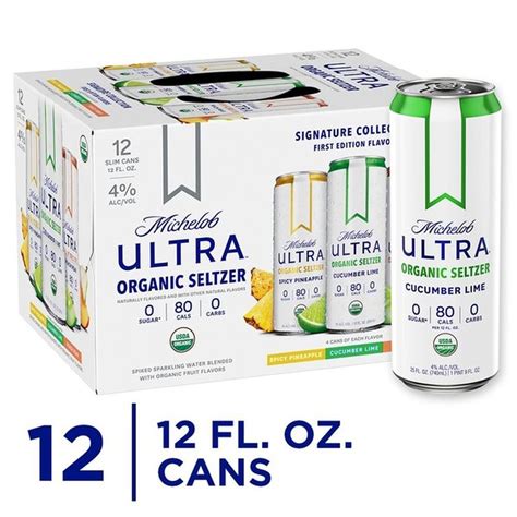 Michelob Ultra Organic Hard Seltzer Variety Pack Slim Cans 12 Oz