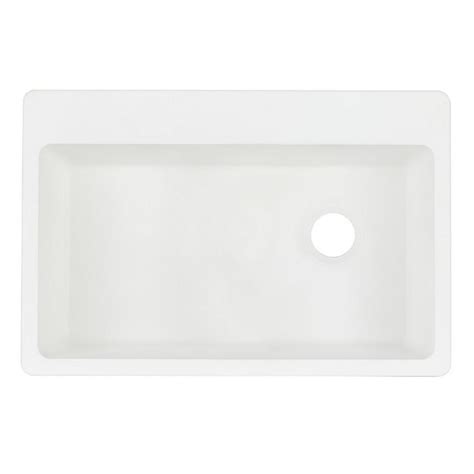 33 Totten Granite Composite Drop In Kitchen Sink White Signature