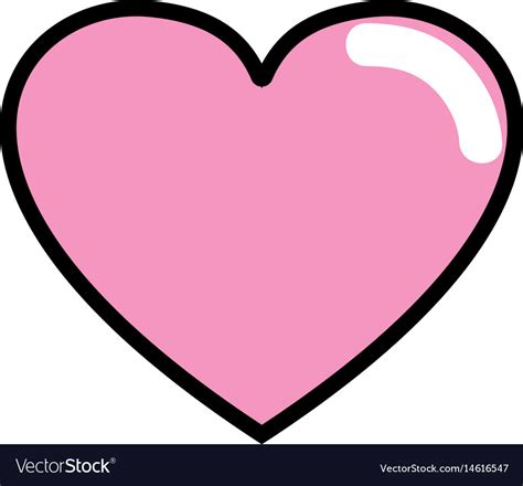 Cute Heart Love Icon Royalty Free Vector Image