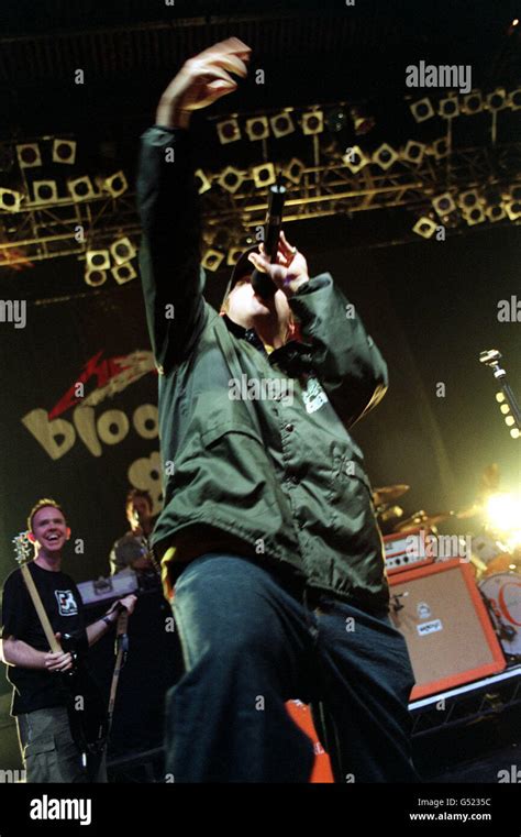 Singer Jimmy Pop Ali Of American Hip Hop Rock Band The Bloodhound Gang Performing On Stage At