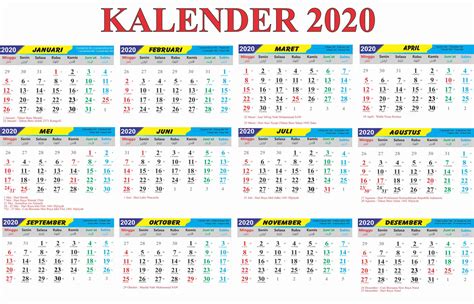 Download Kalender 2020 Indonesia Pdf Lengkap