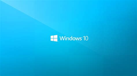 Windows 10 Minimalism Logo Typography Blue Background Wallpaper