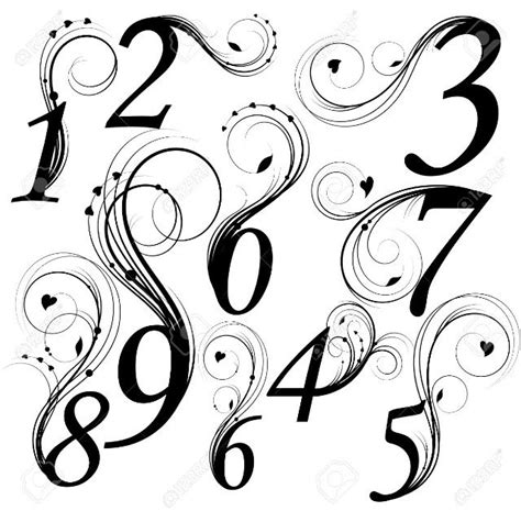 21 Best Numbers Images On Pinterest Numbers Calligraphy And Number Fonts