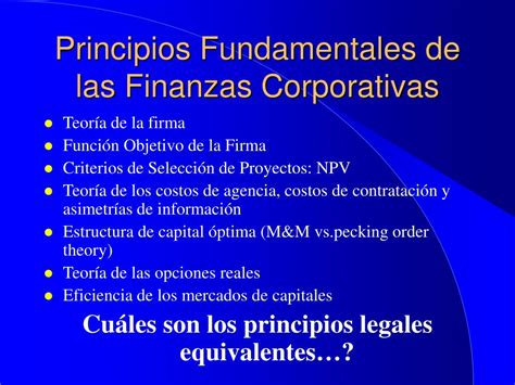 Ppt Aspectos Legales De Las Finanzas Corporativas Marcelo Villegas