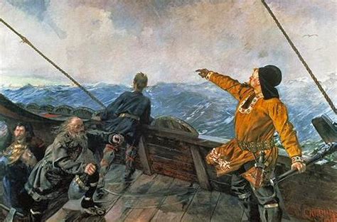 But while the legend of erikson has become widely known, the real man remains shrouded in mystery. marine oil paintings: Viking Ships