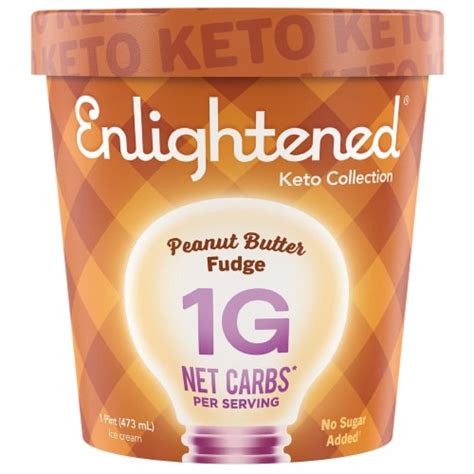 Enlightened Peanut Butter Fudge Keto Ice Cream Pint Ralphs