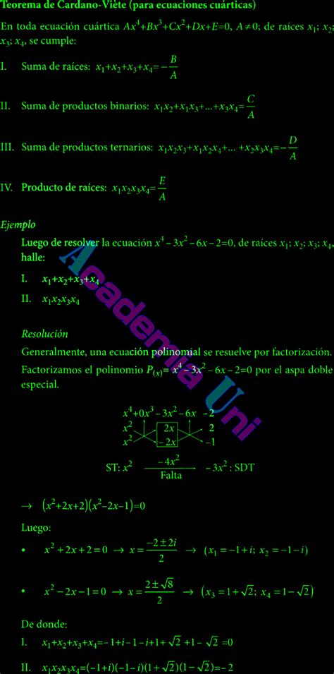 Ecuaciones De Cuarto Grado O Cuarticas Ejercicios Resueltos Pdf