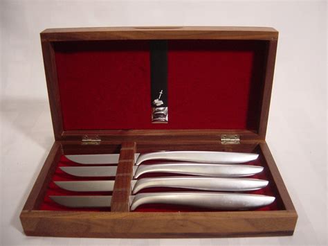 Vintage Gerber Steak Knife Set 4 Stainless Steel Gerber