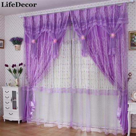 Small Rose Quality Finished Production Lace Curtain