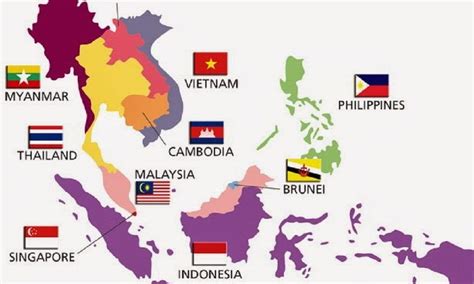 Peta Asean Lengkap Dan Negara Anggotanya Republik Seo Peta Matematika Kelas Enam Buku Gambar