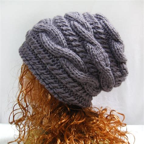 Slouchy Hat Knitting Pattern Slouchy Knit Hat Pattern