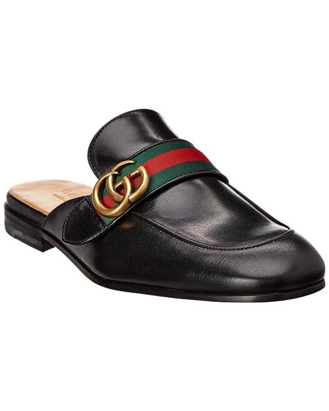 Gucci Princetown Double G Leather Slipper Womens Black 65 Ebay