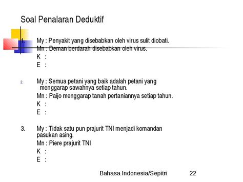 Tugas anda adalah menentukan kotak mana yang dapat melengkapi rangkaian tersebut. Penalaran Deduktif Dan Induktif Dan Contohnya - Download ...