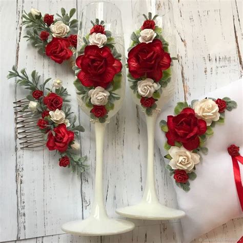2019 Elegant Trendy Wedding Champagne Glasses Decoration