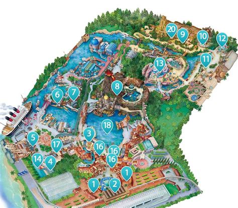 The themed dining options at tokyo disneyland put orlando's magic kingdom's dining to shame. Tokyo Disney Sea Map