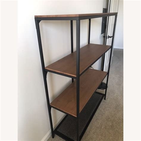 Ikea Shelf Unit With Wood Shelves Aptdeco