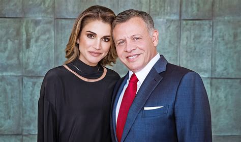 Koningin Rania En Koning Abdullah Ii Van Jordanië