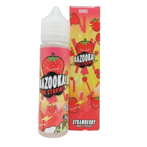 Green apple sour straws by bazooka! Bazooka Vape Strawberry Sour Straws 60ml - vape juice on ...