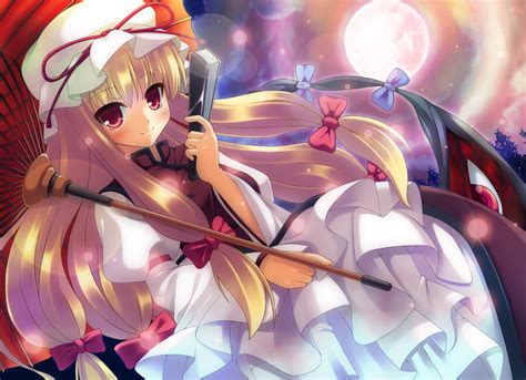 Hats Video Ribbons Anime Hair Forests Yukari P Long Blondes Tabard Dress Fal