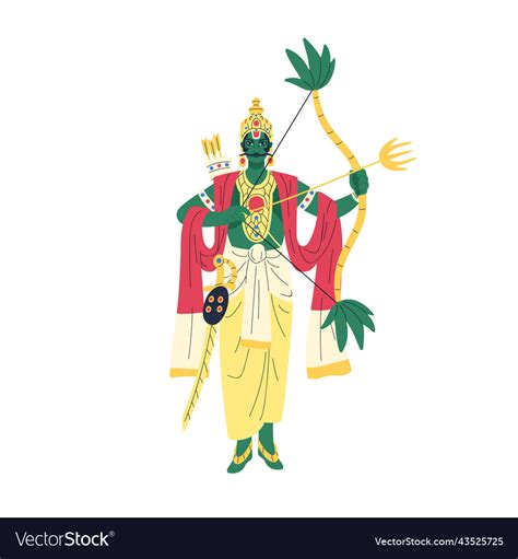 Kamadeva Indian God Of Love And Desire Kama Vector Image