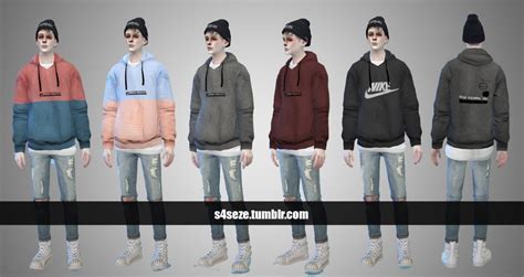 The 77 Sim3 — S4seze Seze Oversized Hoodie 15 Colors Sims 4