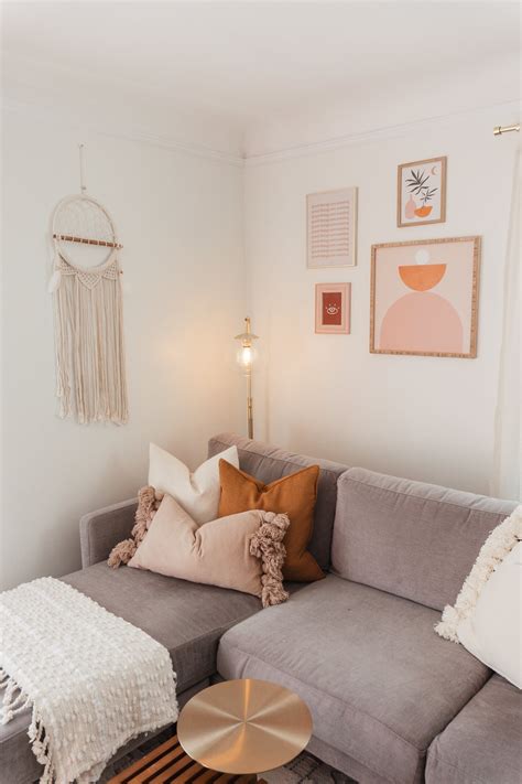 Boho Mid Century Modern Living Room Reveal Emily Welch Style