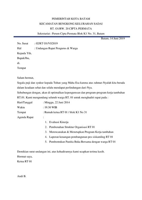 Surat Undangan Rapat Guru Doc – Studyhelp