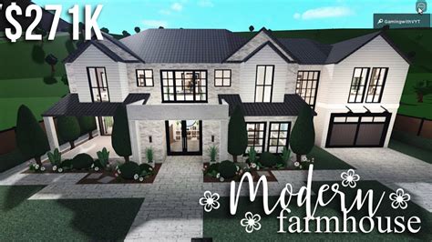 Modern Farmhouse Roblox Bloxburg Gamingwithv Youtube