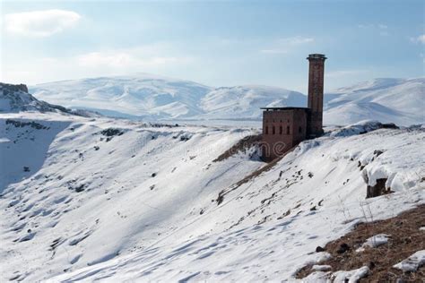 Historical Ani Ruins And Winter Landscapes Kars Turkey Stock Image