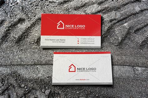 Simple House Business Card Business Card Templates Creative Market