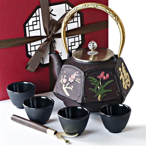 Kiyoshi Luxury Traditional Japanese Cast Iron Tea Set Petagadget