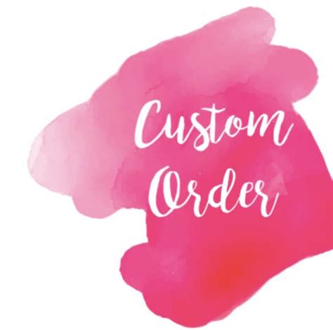 Custom Order Etsy