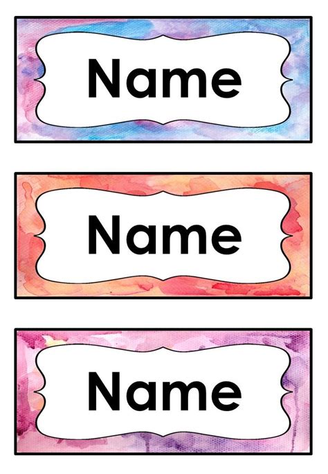 Editable Name Labels Name Labels Classroom Organization Middle