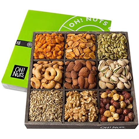 Oh Nuts Variety Mixed Nut Gift Basket Holiday Freshly Roasted Healthy Gourmet Snack Gift