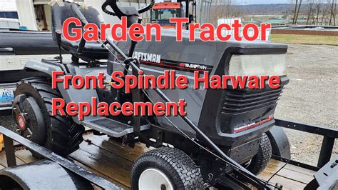 Craftsman Gt6000 Garden Tractor Front Wheel Hardware Replacement Youtube