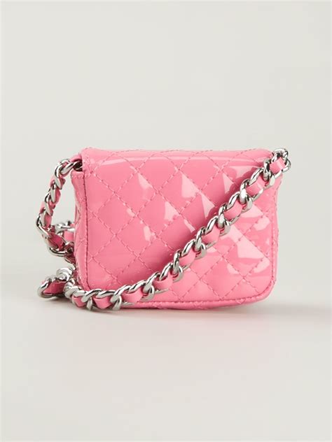 Moschino Mini Quilted Crossbody Bag In Pink Lyst