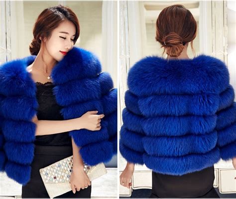 reroyfu natural fox fur coat women s real fur jacket genuine fur overcoat 4xl real fur aliexpress