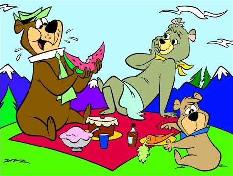 A Picnic In The Park Yogi Bear Old Cartoons Cartoon