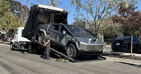 Extremely Beat Up Tesla Cybertruck Spotted On Public Street