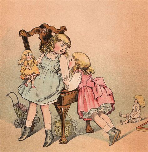 Free Victorian Clip Art Children With Dolls The Graphics Fairy
