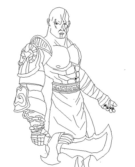 Kratos Drawings Coloring Pages