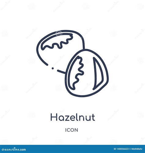 Linear Hazelnut Icon From Fruits And Vegetables Outline Collection