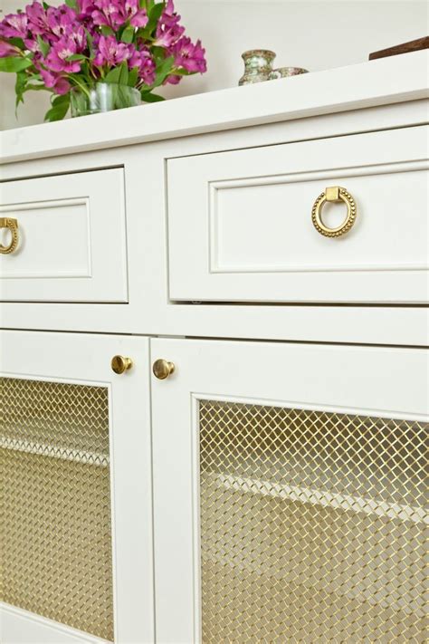 Storage cabinet with mesh doors. Trend to Try: Wire Mesh Cabinets | Diy cabinet doors