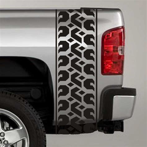 Tire Tread Truck Bed Stripe Decals Pair Skunkmonkey