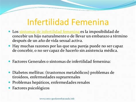 Sintomas De La Infertilidad Femenina