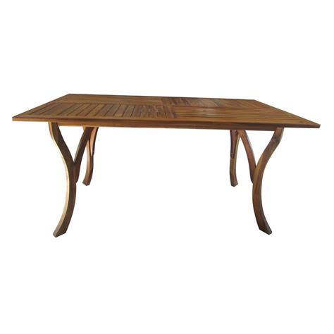 Posteak furniture provides dining table collection made from genuine teak wood. Noble House Teak Rectangular Wood Outdoor Dining Table-298194 - The Home Depot