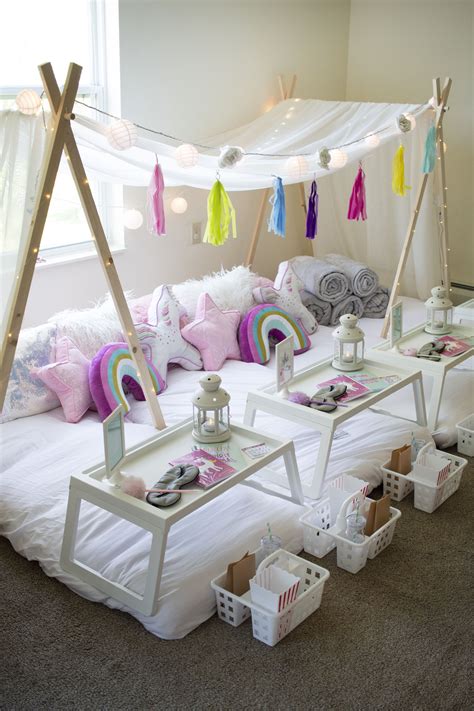 Unicorn Canopy Sleepover Rental! 🦄 | Kids canopy, Birthday sleepover