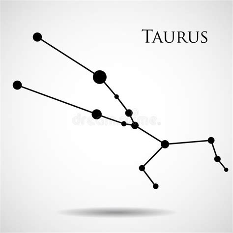 Constellation Taurus Zodiac Sign Stock Vector Illustration Of Line