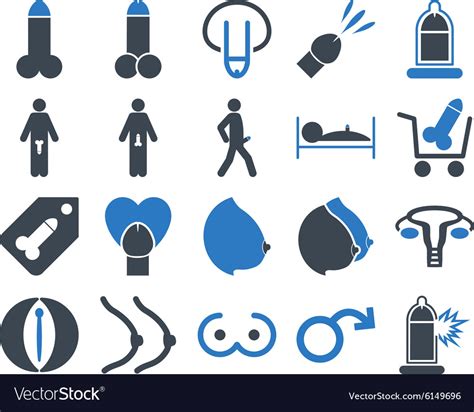 Sexual Adult Bicolor Icons Royalty Free Vector Image