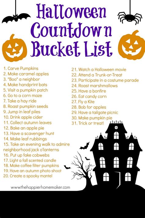 Halloween Bucket List Svg
